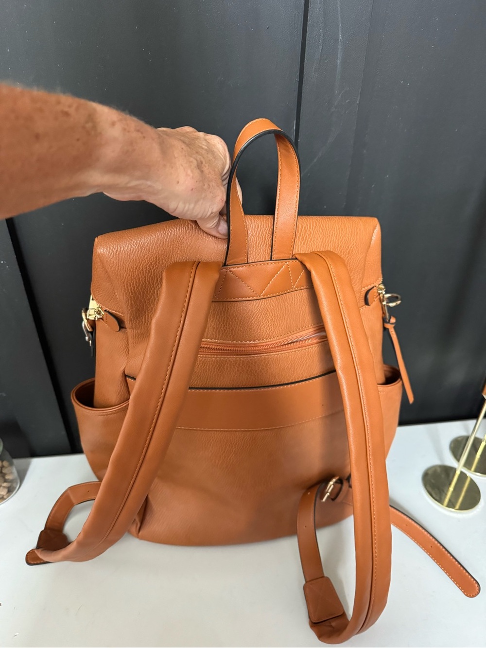 Poppy and peonies commuter backpack
